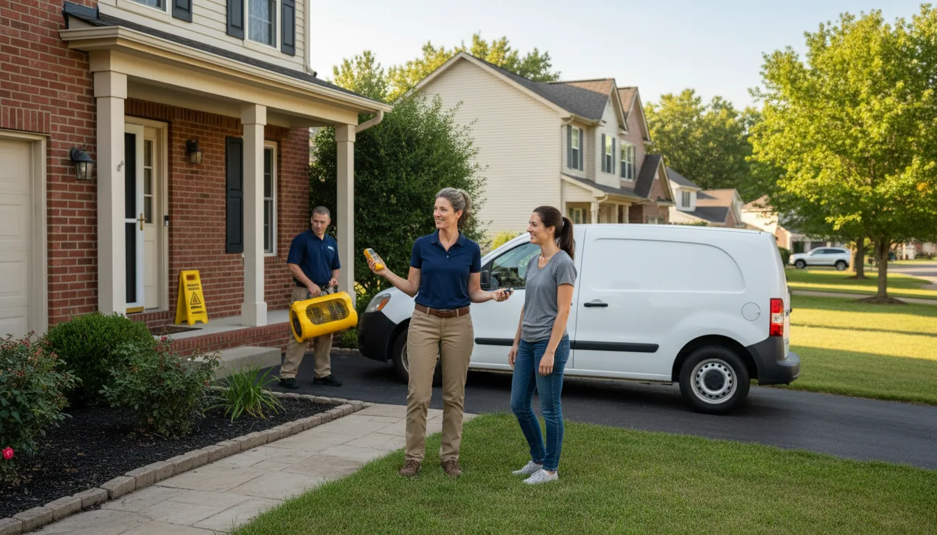 Residential water damage restoration in Livingston, WI